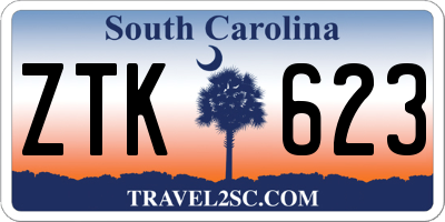 SC license plate ZTK623