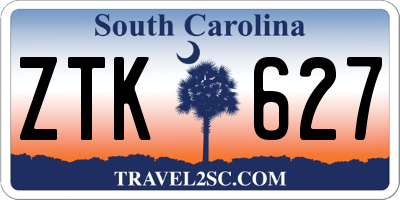 SC license plate ZTK627