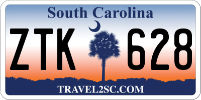 SC license plate ZTK628