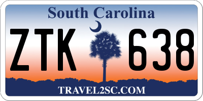 SC license plate ZTK638