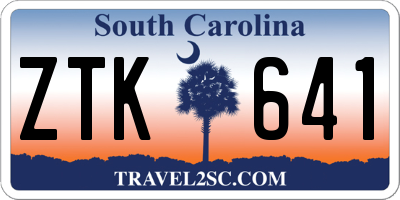 SC license plate ZTK641
