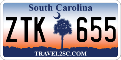 SC license plate ZTK655