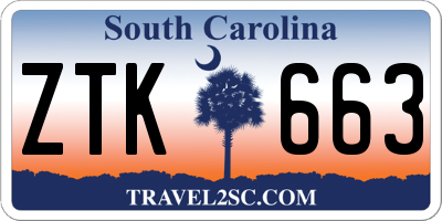 SC license plate ZTK663