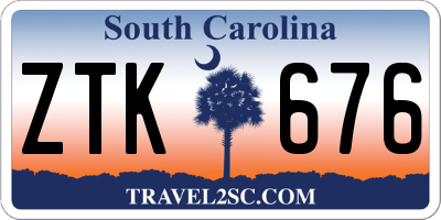 SC license plate ZTK676
