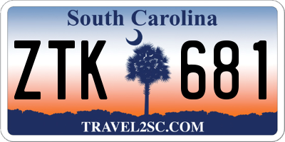 SC license plate ZTK681