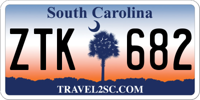 SC license plate ZTK682