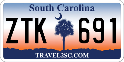 SC license plate ZTK691