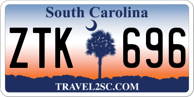 SC license plate ZTK696