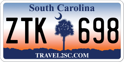 SC license plate ZTK698