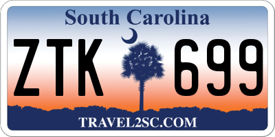 SC license plate ZTK699