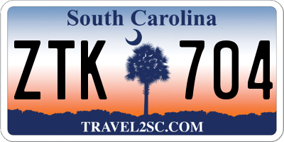 SC license plate ZTK704
