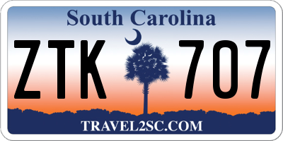 SC license plate ZTK707