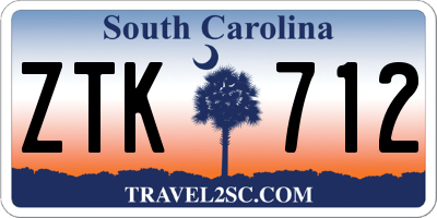 SC license plate ZTK712