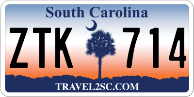 SC license plate ZTK714