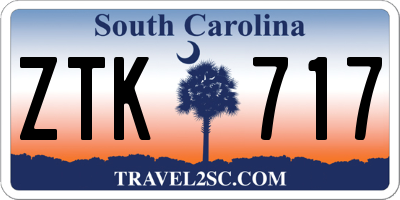 SC license plate ZTK717