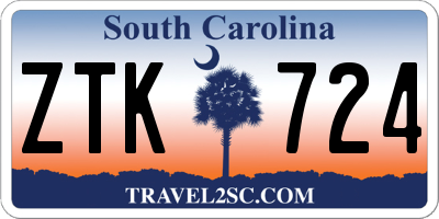 SC license plate ZTK724