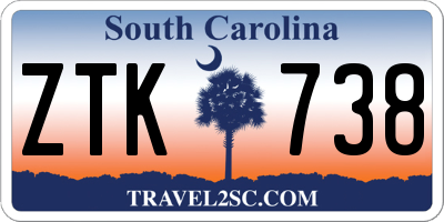 SC license plate ZTK738