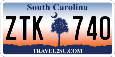 SC license plate ZTK740