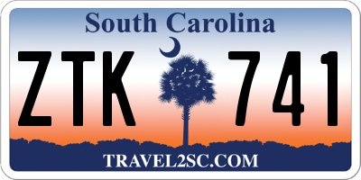 SC license plate ZTK741