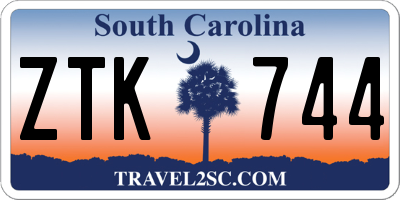 SC license plate ZTK744