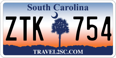 SC license plate ZTK754