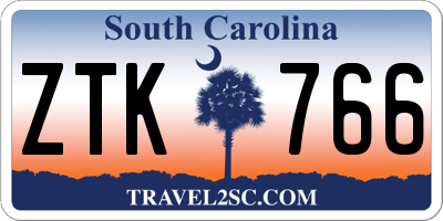 SC license plate ZTK766