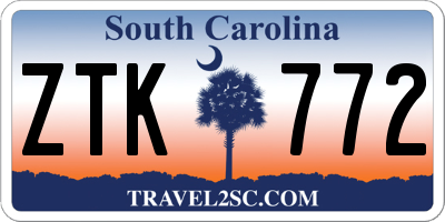 SC license plate ZTK772