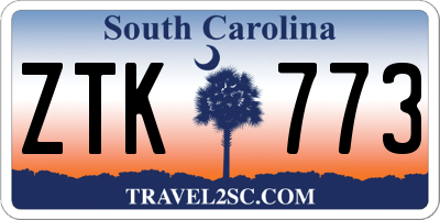 SC license plate ZTK773