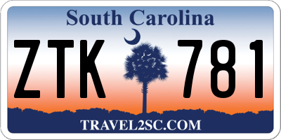 SC license plate ZTK781
