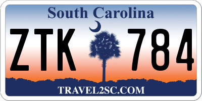 SC license plate ZTK784
