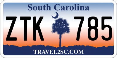 SC license plate ZTK785
