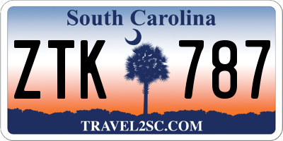 SC license plate ZTK787