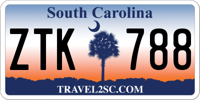 SC license plate ZTK788