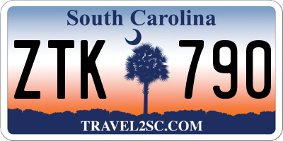 SC license plate ZTK790