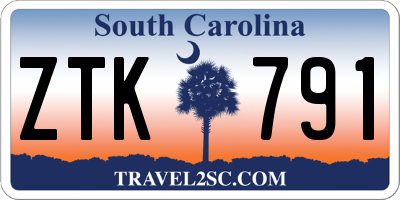 SC license plate ZTK791