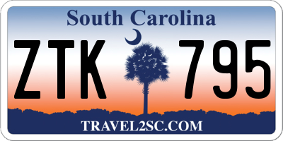 SC license plate ZTK795