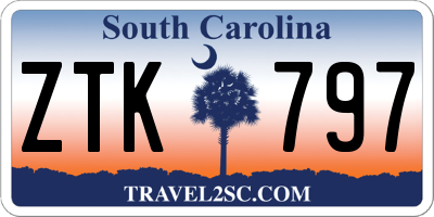 SC license plate ZTK797
