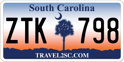 SC license plate ZTK798