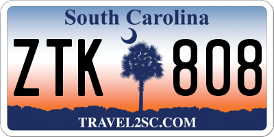 SC license plate ZTK808