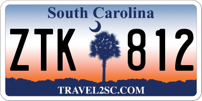 SC license plate ZTK812