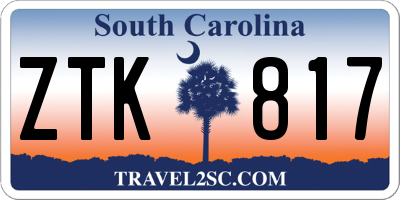 SC license plate ZTK817