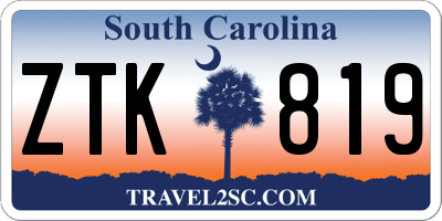 SC license plate ZTK819