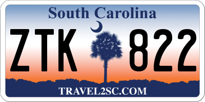 SC license plate ZTK822