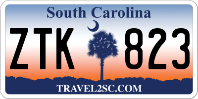 SC license plate ZTK823