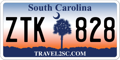 SC license plate ZTK828