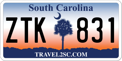 SC license plate ZTK831