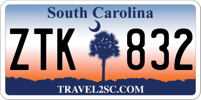 SC license plate ZTK832