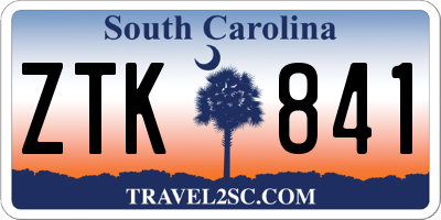 SC license plate ZTK841