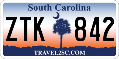 SC license plate ZTK842