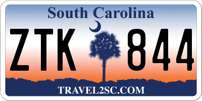SC license plate ZTK844